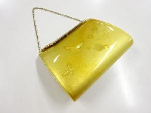 リサイクル　金彩螺鈿花・蝶模様和装バッグ